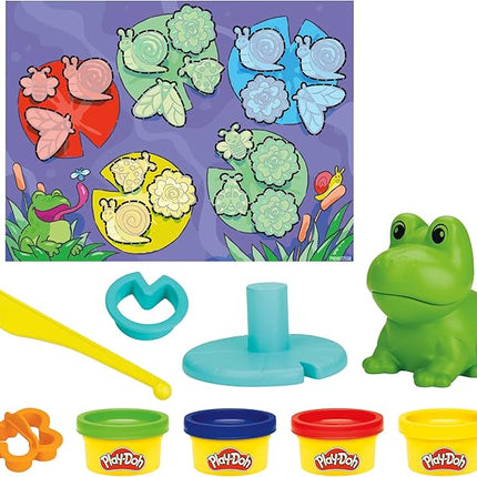 Play-Doh Frog ‘n Colors Starter Set with Playmat, Preschool Toys for 3 Year Old Girls & Boys & Up, Preschool Crafts Frog Toy & 4 Modeling Compound Colors