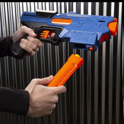 Nerf Rival Finisher XX-700 Blaster - Quick-Load Magazine, Spring Action, Includes 7 Official Rival Rounds - Team Blue