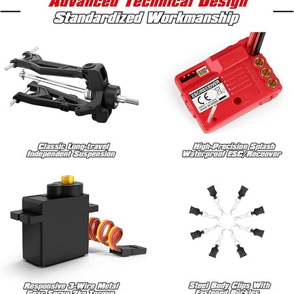 HAIBOXING 1/18 Scale Brushless Fast RC Cars 18859A, 4WD Off-Road Remote Control Trucks 48 KM/H Speed for Adults and Kids Boys, All Terrain Truck Toys Gifts with Extra Shell and Battery 40+ min Play