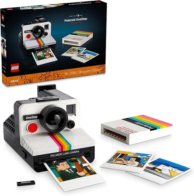 LEGO Ideas Polaroid OneStep SX-70 Building Set for Adults - Vintage Polaroid Model DIY Craft Kit, Ages 18+ - Gift for Birthdays - 21345