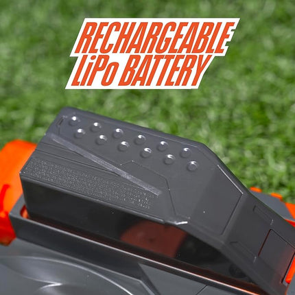 NERF Pro Stryfe X Dart Semi-Auto Blaster, Rechargeable LiPo Battery, 30 AccuStrike Half-Length Darts, 15-Dart Magazine, 150 FPS, Eyewear, 14+ (Amazon Exclusive)