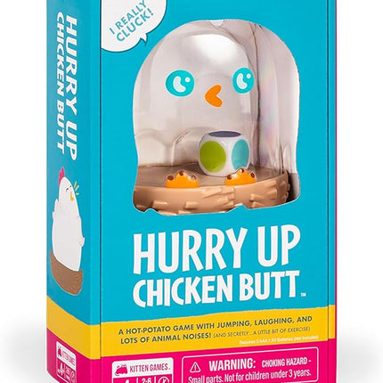 Exploding Kittens Hurry Up Chicken Butt 2-6 Players - Ages 4+ - 2 Minutes to Play - Hot Potato Style Card Game - Fun Card Game, Family Game Night, Creative Kids Game