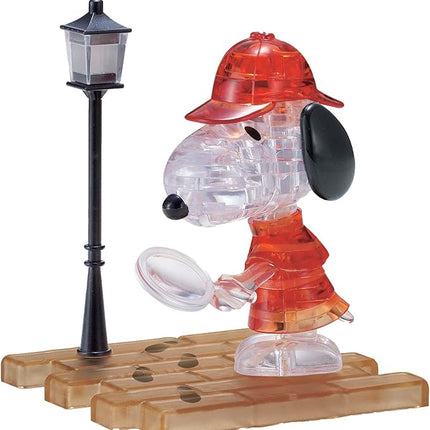 BePuzzled | Peanuts Snoopy Detective Original 3D Crystal Puzzle, Ages 12 and Up, 2.75 x 1.5 x 3.5 inches