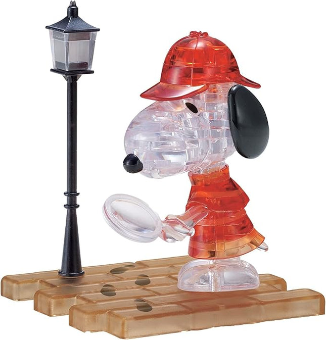 BePuzzled | Peanuts Snoopy Detective Original 3D Crystal Puzzle, Ages 12 and Up, 2.75 x 1.5 x 3.5 inches