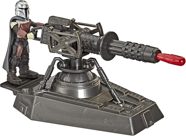 STAR WARS Mission Fleet Expedition Class Hover E-Web Cannon Mandalorian 2.5-Inch-Scale Figure and Vehicle Accessory, Toys for Kids Ages 4 and Up