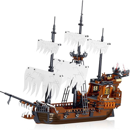 Toy Building Block Set, Pirate Ship Regular Size Brick Model Kit, Creative Ship Building Construction, Christmas Birthday Gift for Adult Teens Children Kids Boys Girls 8+ 1182pcs