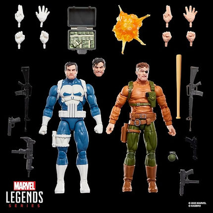 Marvel Legends Series Gamerverse Punisher & Nick Fury, Retro Video Game-Inspired Collectible 6-Inch Action Figures
