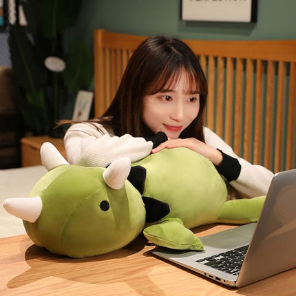 SQEQE Weighted Dinosaur Plush, Weighted Dinosaur Stuffed Animal, Dino Plushies Pillow Toy Gift for Kids Adults 13.8 Inch, 1.6 Lbs