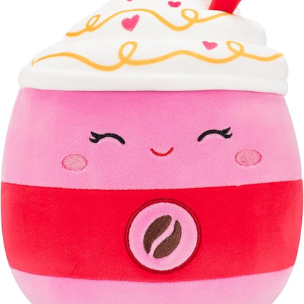 Squishmallows Original 8in Anita The Cinnamon Roll + 8in Beata The Pink Latte – Official Jazwares Valentine’s Plush 2-Pack (Little)