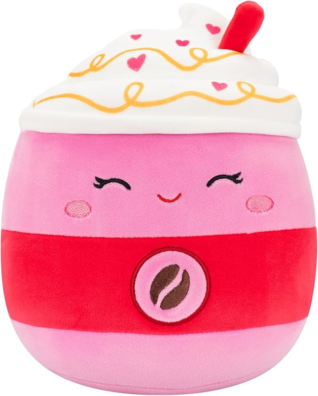 Squishmallows Original 8in Anita The Cinnamon Roll + 8in Beata The Pink Latte – Official Jazwares Valentine’s Plush 2-Pack (Little)
