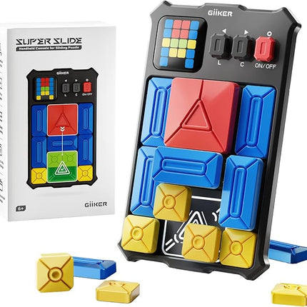 GiiKER Super Slide Puzzle Games, Original 500+ Challenges Brain Teaser Puzzle, Toys for Kids Teens, Travel Games Birthday Gifts Stocking Stuffers for Boys Girls, Activities for Road Trips