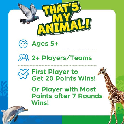 BenBen Guess Animal Card Games for Kids Family, 100 Cards, Educational Board Games for Travel, Classroom, Camping, Party, Car, Airplane, Road Trip Activities for Boys, Girls Ages 5+