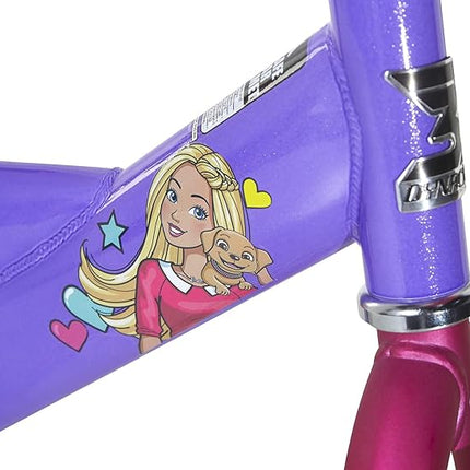 Dynacraft Barbie 12-18 Inch Girls BMX Bike for Age 3-9 Years - Fun and Stylish Design, Sturdy and Durable, Perfect for Kids Learning to Ride, Easy to Assemble, Ideal for Young Riders