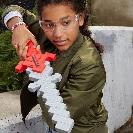 Nerf Minecraft Heartstealer Toy Sword, Blasts Darts, Includes 4 Elite Foam, Design