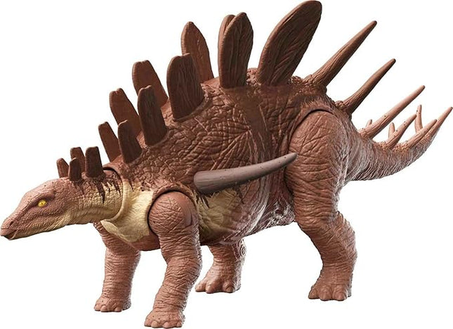 Jurassic World Camp Cretaceous Roar Attack Kentrosaurus Dinosaur Action Figure, Toy Gift with Strike Feature and Sounds
