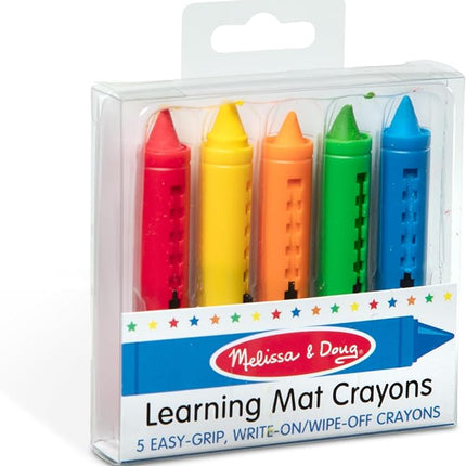 Melissa & Doug Learning Mat Crayons - 5 Colors