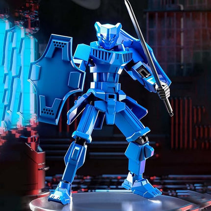 WEAREWE 2 Set DIY 3D Printed Action Figures Set 13 Luck 13 Action Figure Multi-Jointed Movable Mech Doll Robot(Black-White)