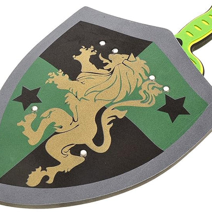 PowerTRC Sword and Shield Play Set | Unique Sword and Shield Design | Foam Weapons | Pretend Play Weapons | Kids Play Knights | White Eagle and Golden Lion Shield (18 Packs)