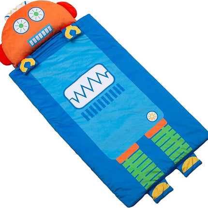 Kid's Nap Buddies Character Preschool Nap Mat, Toddler Sleeping Bag with Pillow for Daycare, Ages 3+