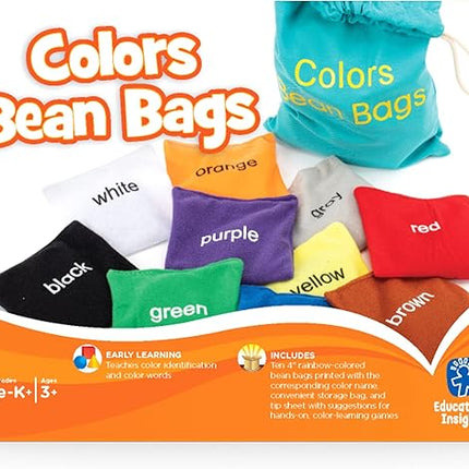 Educational Insights Colors Bean Bags - Color Sorting Toys for Toddlers, Manipulatives for Preschoolers Learning Colors, Toddler Learning Toys, Hands-On Activities for Preschool Classroom, Ages 3+