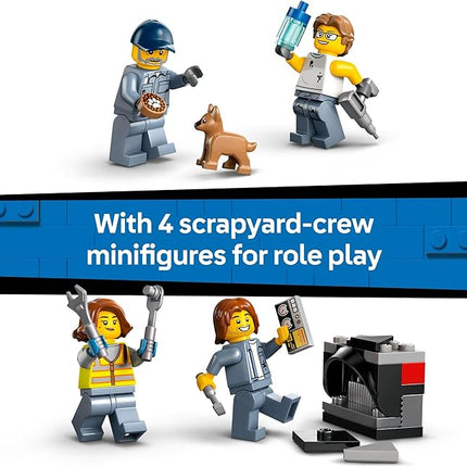 LEGO City Scrapyard with Cars - Building Toy Figures and Playset for Kids, Boys and Girls, Ages 7+ - Learning and Educational Toy for Pretend Play - Gift Idea for Birthdays - 60472