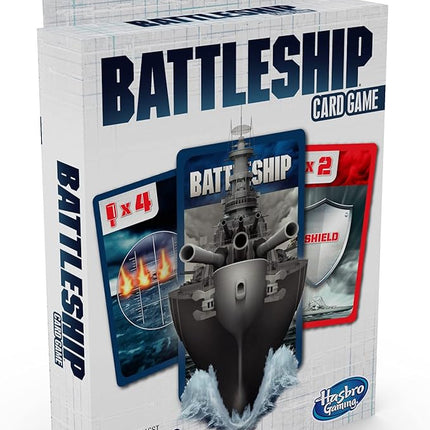 Hasbro Gaming Battleship Card Game for Kids, 2 Players Strategy Game Brown/a, Fun Summer Activities, Vacation Travel Essentials, Ages 7+