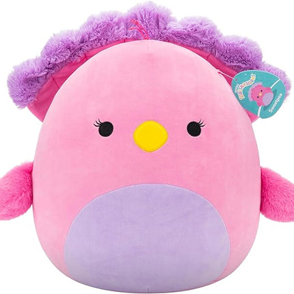 Squishmallows Original 14in Sweetpea The Pink and Purple Peacock – Official Jazwares Plush (Large)