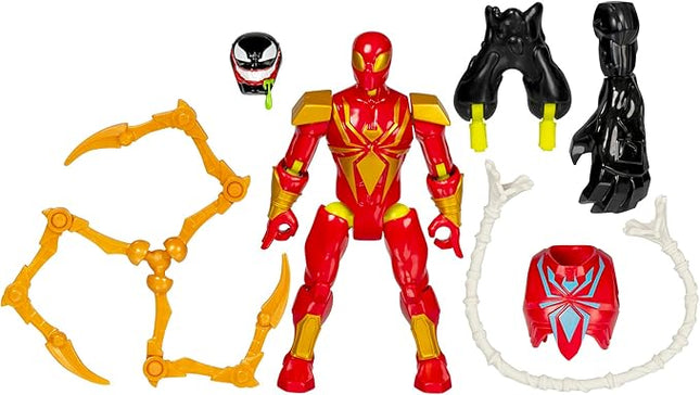 Spider-Man MixMashers Marvel Iron Spider Custom Mix-and-Match Deluxe Action Figure & Accessories, 5-Inch-Scale (12 cm) Super Hero Toys, Ages 4+