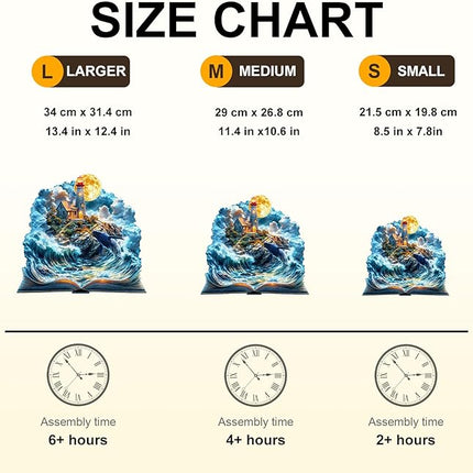 Wooden Puzzles for Adults, Wooden Jigsaw Puzzles for Adults Kids, Dream Sea Wonder Unique Shaped Wood Puzzles Adult, Creative Gifts for Friends Family Game, Home Decor(11.4 * 10.6in 175pcs)