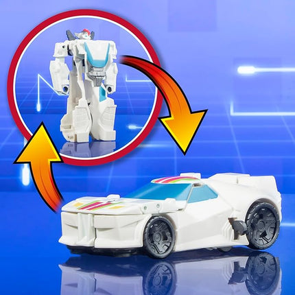 Transformers 1-Step Flip Heroes 3-Pack, 4-Inch Wheeljack, Bumblebee, and Optimus Prime Action Figures, Kids Easter Toys or Basket Stuffers, Age 6+