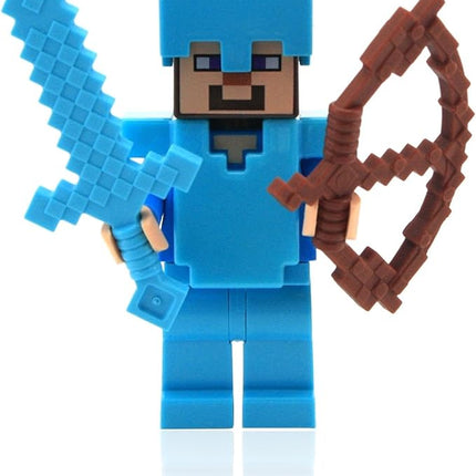 LEGO Minecraft Steve with Diamond Armor and Sword