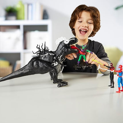 SPIDER-MAN Marvel Epic World of Action VenomVersus Venomsaurus Rex 16-Inch (40cm) Action Figure with Dino Chomp Action, Super Hero Toys for Kids Ages 4+