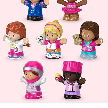 Fisher-Price Little People Barbie Toddler Toys, You Can Be Anything Figure Pack, 7 Characters for Pretend Play Ages 18+ Months