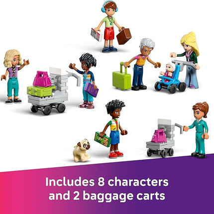 LEGO Friends Heartlake City Airport and Airplane Toy Building Set - Pretend Play for Kids, Girls and Boys, Ages 8+ - with 7 Minidolls, Taxi, Dog Figure and More - Gift Idea for Birthday - 42656