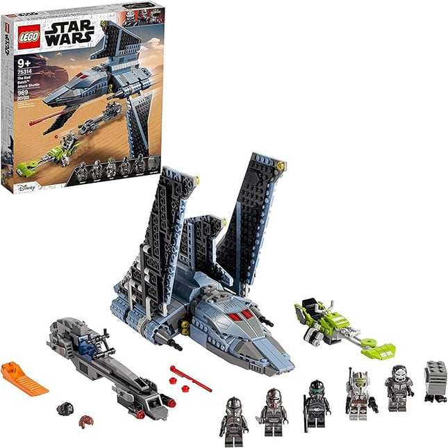 LEGO Star Wars The Bad Batch Attack Shuttle 75314 Awesome Toy Building Kit with 5 Minifigures; New 2021 (969 Pieces)
