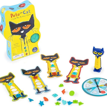 Educational Insights Pete The Cat I Love My Buttons Game - Preschool Board Games for Kids, Toddler Fine Motor Skills, Color Matching Kids Games and Fun Gifts for Girls and Boys Ages 3+