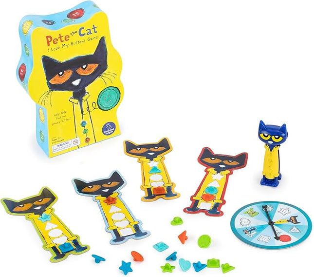 Educational Insights Pete The Cat I Love My Buttons Game - Preschool Board Games for Kids, Toddler Fine Motor Skills, Color Matching Kids Games and Fun Gifts for Girls and Boys Ages 3+