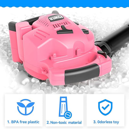 Toy Choi's Leaf Blower Toy Tool Pretend Play Series,Pink Outside Construction Toddler Toys with Saw,Outdoor Preschool Gardening Kids Tool Set Gift for 2 3 4 5 6 Boys and Girls
