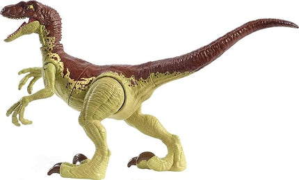 Jurassic World Toys Fierce Force Velociraptor Camp Cretaceous Dinosaur Action Figure Movable Joints, Realistic Sculpting & Single Strike Feature, Kids Gift Ages 3 Years & Older