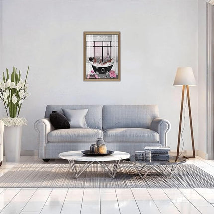 African American Jigsaw Puzzles 500 Pieces for Adults, Bath Time Drinking Scene, Black Woman Wooden Puzzle for Stress Relief, Challenging Brain Teaser & Home Decor