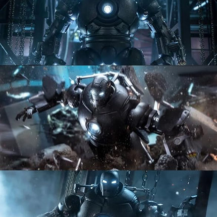 OVONNI 9 Inch LED Iron Monger Toy,Exquisite Painting 20 Joints Movable Collectible Action Figure,Light with Chest and Eyes