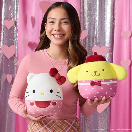 Squishmallows Original Sanrio 8in Hello Kitty + 8in Pompompurin – Official Jazwares Valentine Plush 2-Pack