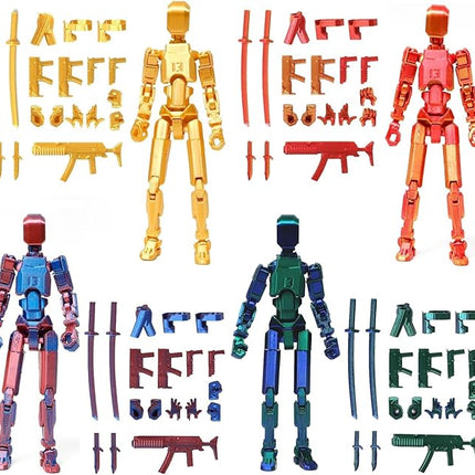 Assembly Completed T13 Action Figure, Titan 13 3D Printed Action Figure, 3D Printed Titan13, Assembled Dummy 13 Lucky 13 Toy Figure