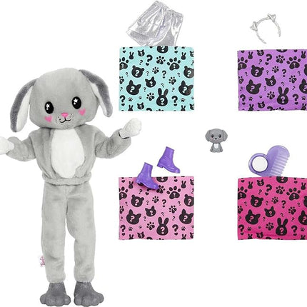 Barbie Cutie Reveal Fashion Doll with Puppy Plush Costume & 10 Surprises Including Mini Pet & Color Change