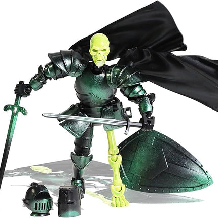 T13 Action Figure Set Titan 13 Medieval Knight Articulated Skeleton Action Figure Movable Dummy Warrior for Kids & Adults