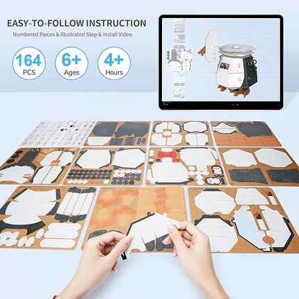 3D Paper Puzzle Model Kit for Adults & Kids Ages 8+,STEM Educational DIY Assembly Toy,Eco-Friendly Craft Gift for Home Decoration, Birthday Children's Day Gifts(Penguin)