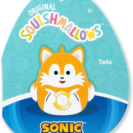 Squishmallows Original 14in “Sonic The Hedgehog” Tails Holding Gold Rings Plush (Large)