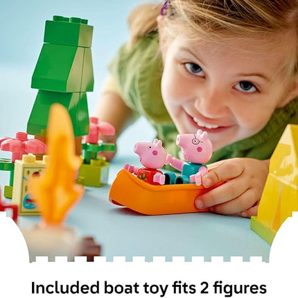 LEGO DUPLO Peppa Pig Camping Trip Toddler Learning Toy - Sensory Toy for Creative and Developmental Play - Fun Birthday Gift for Peppa Pig Fans, Kids, Girls, Boys, Ages 2+ - 10452