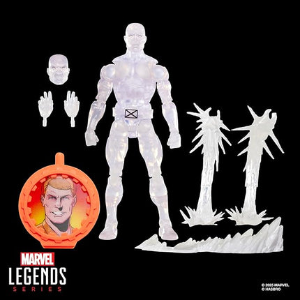 Marvel Legends Series Secret Wars Ice Man, X-Men Retro Comics Collectible 6-Inch Action Figure with Shield