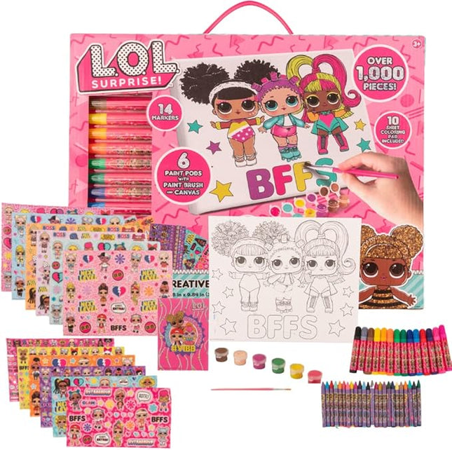 LOL Surprise Creative Coloring Canvas Painting and Activity Set for Kids, 1000+ pcs